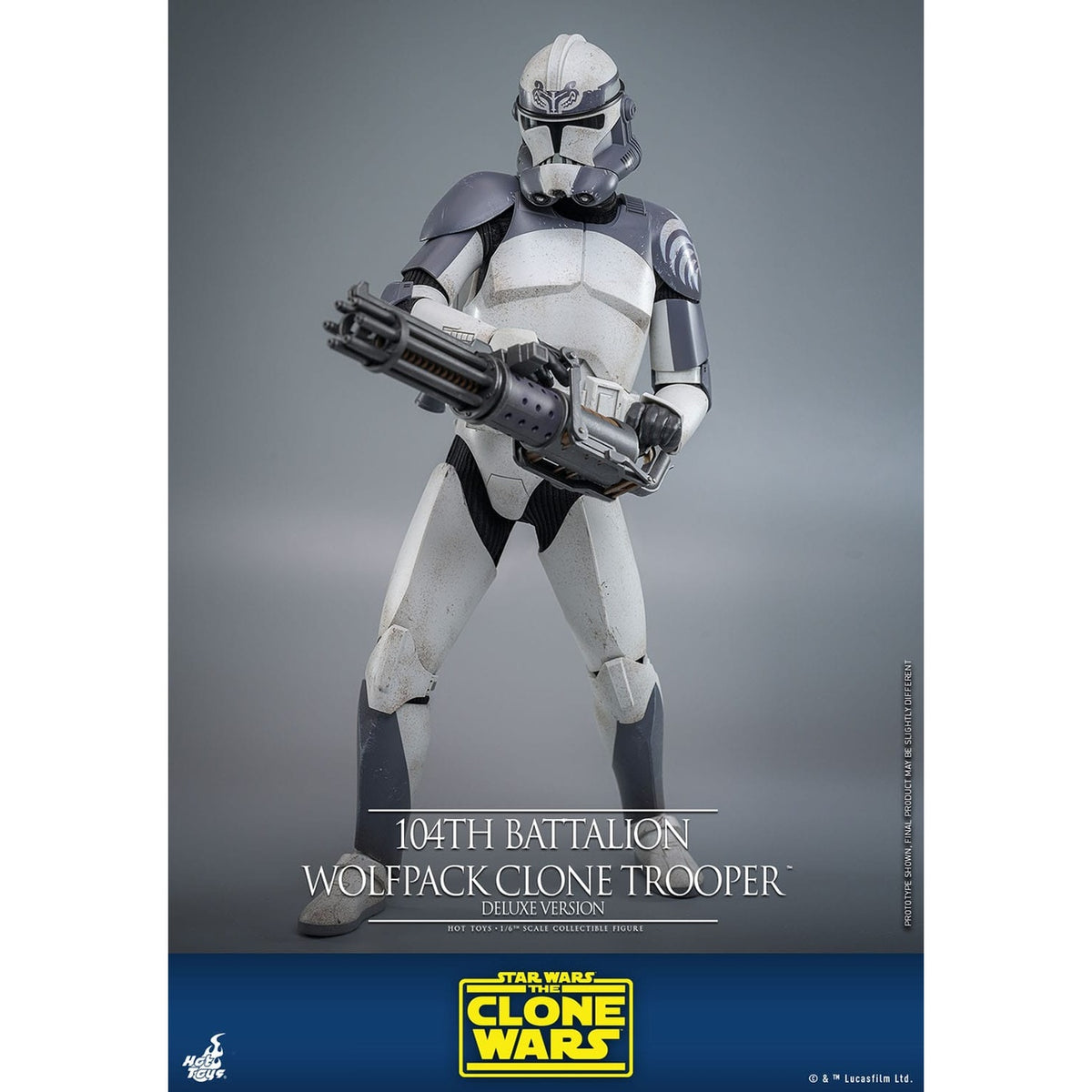 Zdjęcie produktu Star Wars: The Clone Wars – Figurka akcji Clone Trooper Wolfpack z 104. Batalionu w skali 1:6