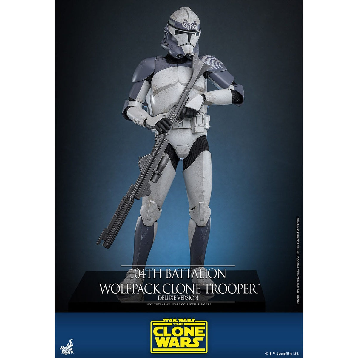 Zdjęcie produktu Star Wars: The Clone Wars – Figurka akcji Clone Trooper Wolfpack z 104. Batalionu w skali 1:6
