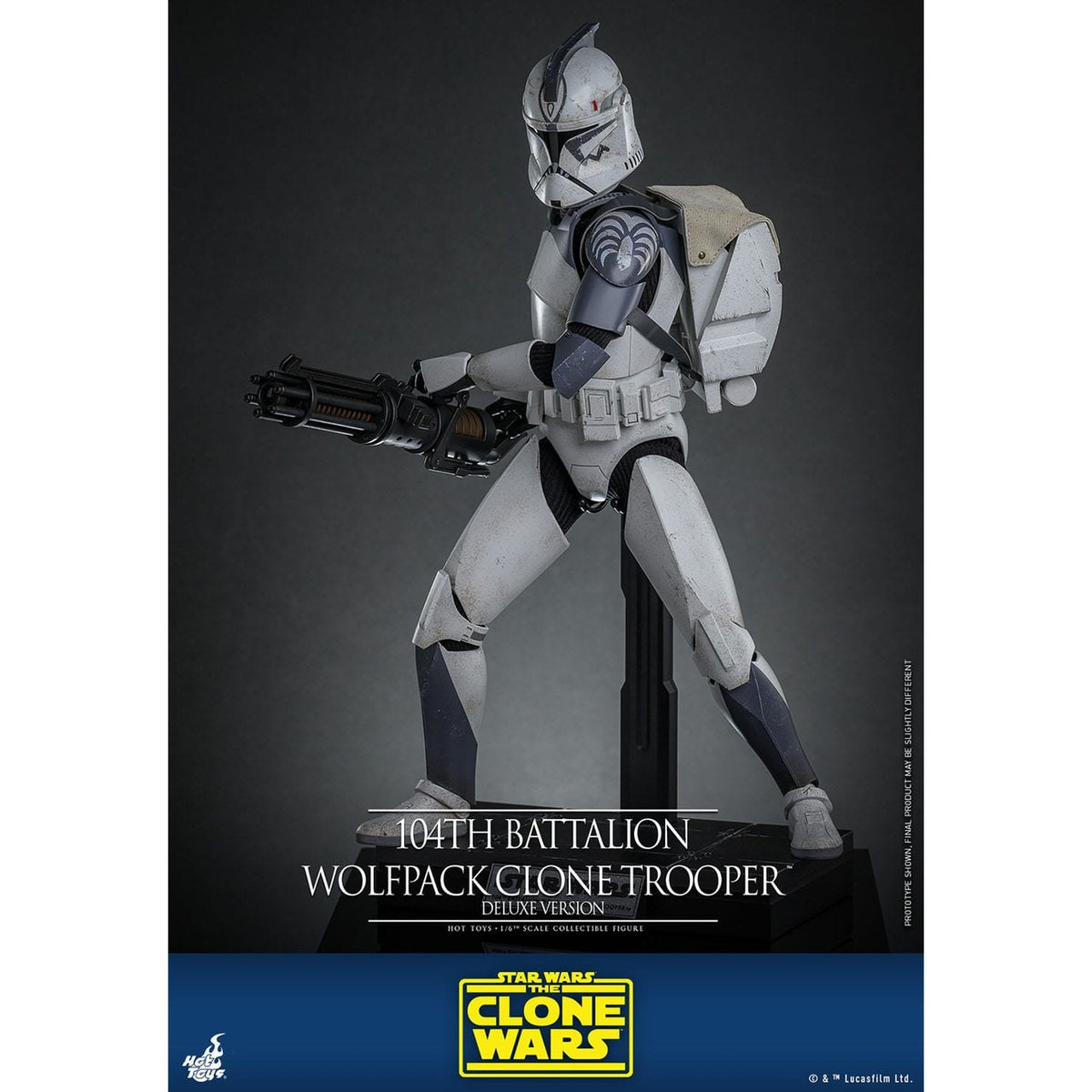 Zdjęcie produktu Star Wars: The Clone Wars – Figurka akcji Clone Trooper Wolfpack z 104. Batalionu w skali 1:6