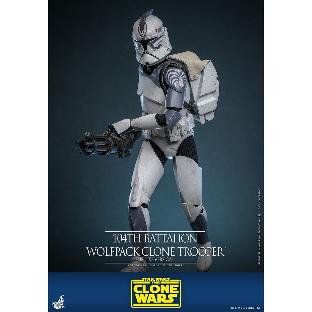 Zdjęcie produktu Star Wars: The Clone Wars – Figurka akcji Clone Trooper Wolfpack z 104. Batalionu w skali 1:6