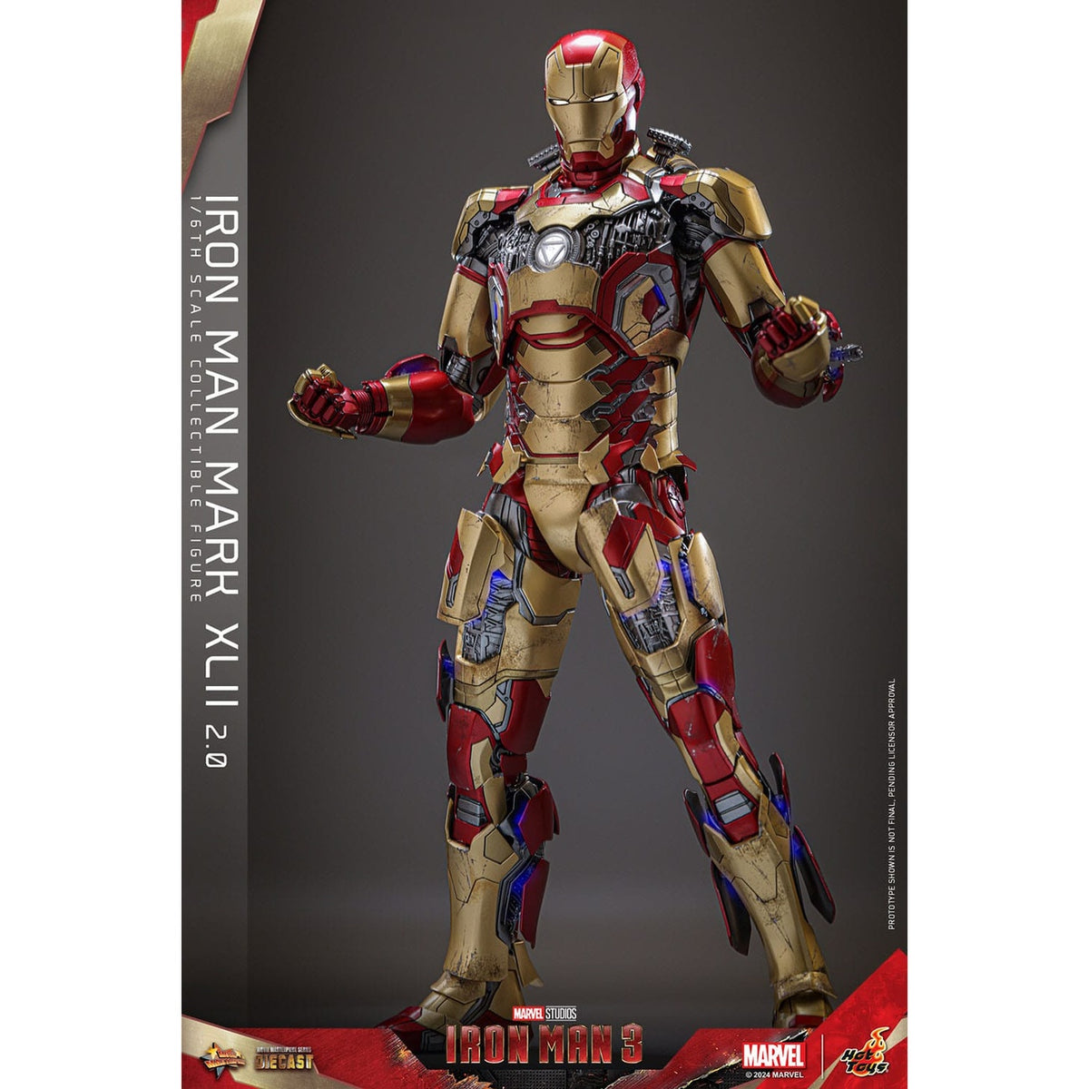 Zdjęcie produktu Iron Man 3 – Figurka akcji Diecast Masterpiece Iron Man Mark XLII 1:6 Deluxe