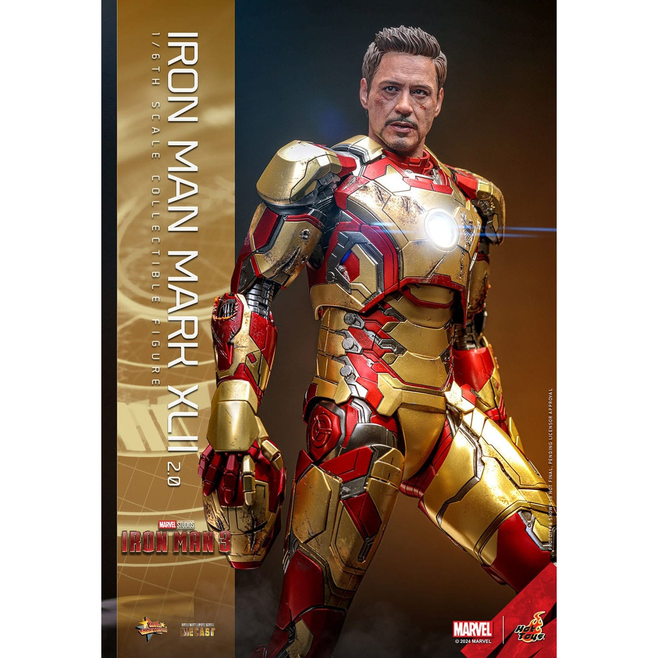 Zdjęcie produktu Iron Man 3 – Figurka akcji Diecast Masterpiece Iron Man Mark XLII 1:6 Deluxe