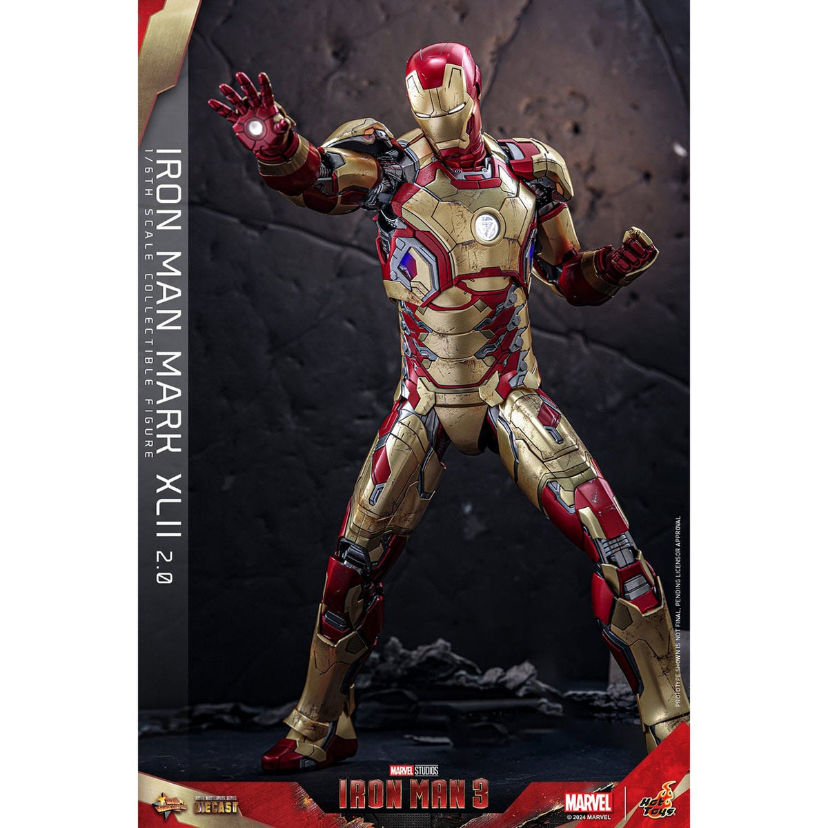 Zdjęcie produktu Iron Man 3 – Figurka akcji Diecast Masterpiece Iron Man Mark XLII 1:6 Deluxe