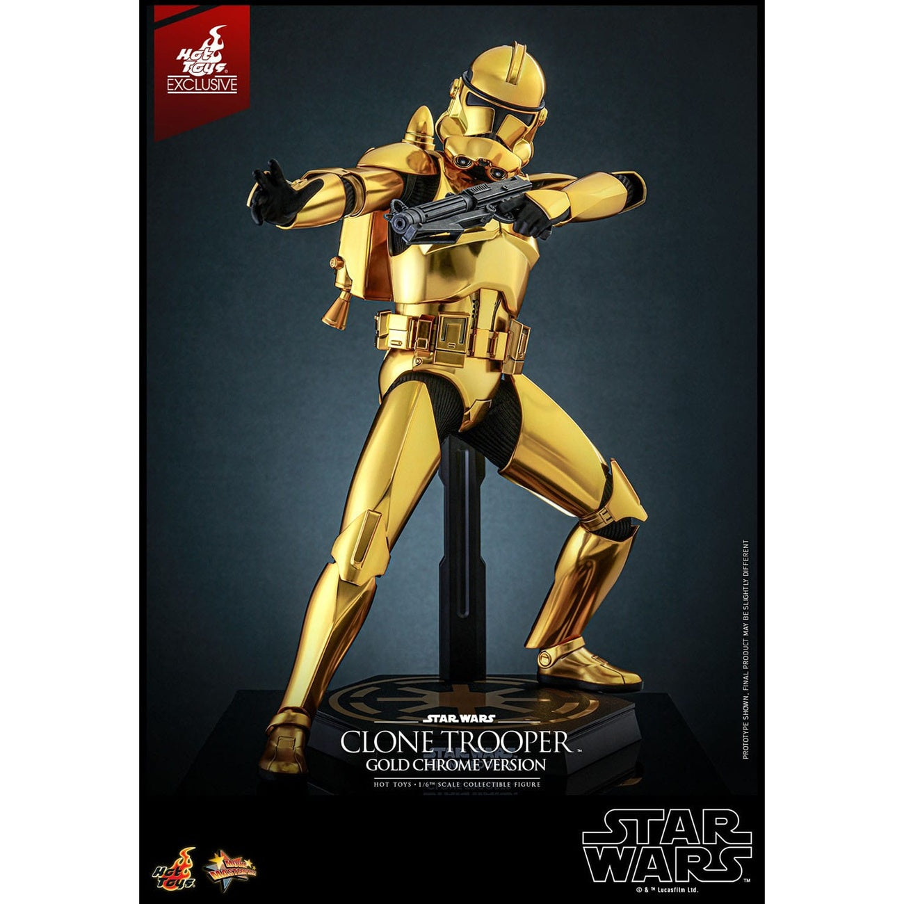 Zdjęcie produktu Star Wars – figurka akcji Clone Trooper 1:6 Gold Chrome Version Exclusive
