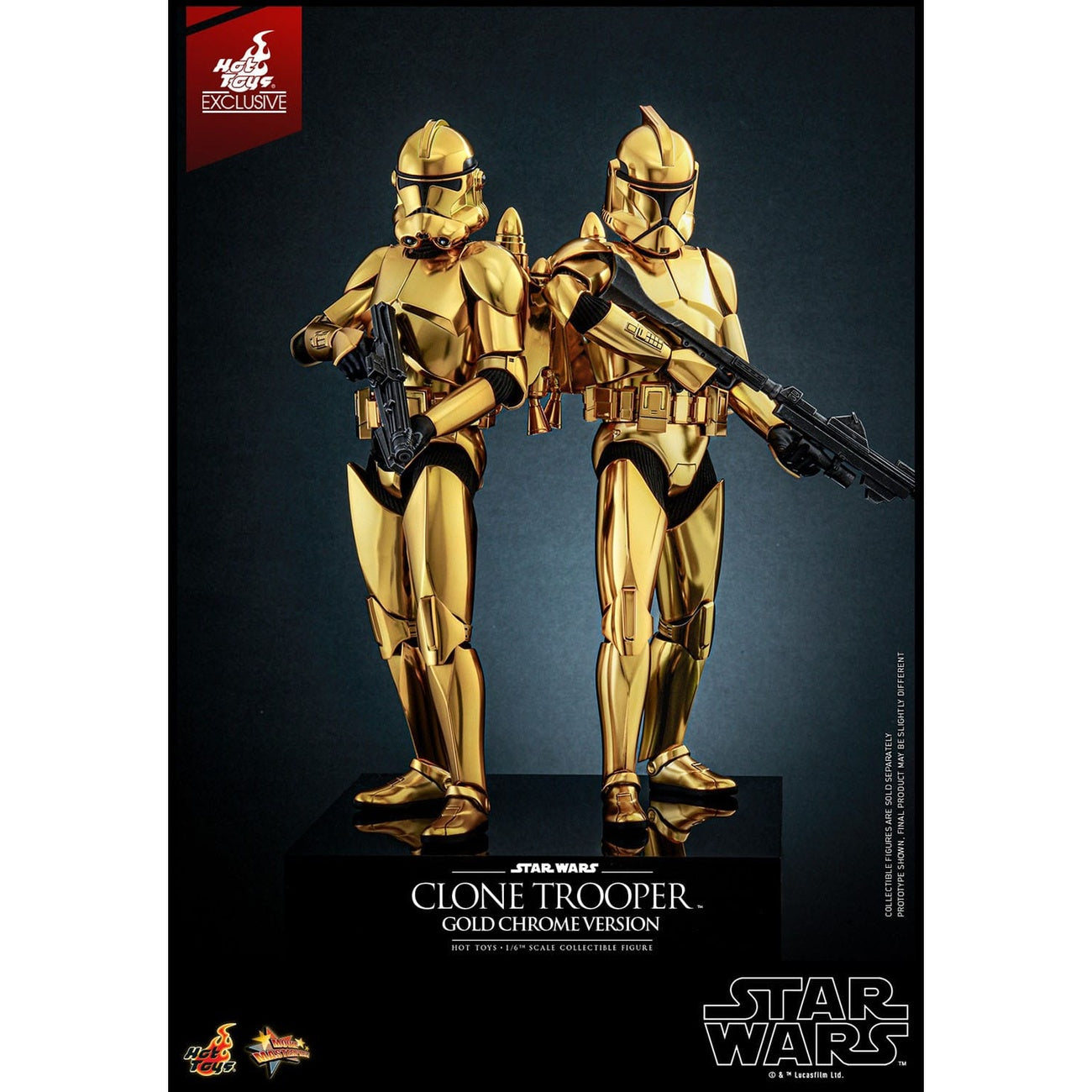 Zdjęcie produktu Star Wars – figurka akcji Clone Trooper 1:6 Gold Chrome Version Exclusive