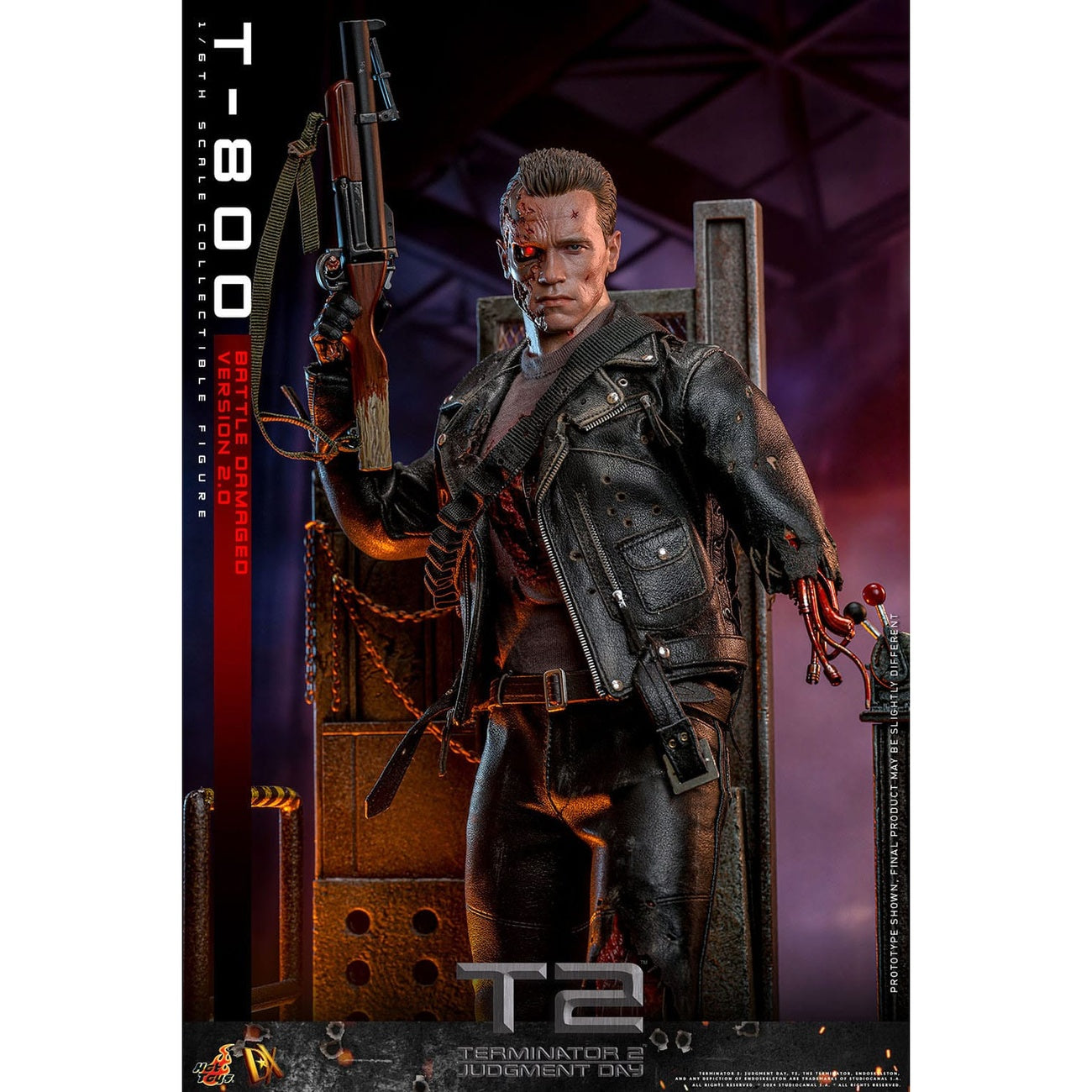Zdjęcie produktu T-800 figurka akcji Masterpiece 1:6 Battle Damaged Version 2.0 - Terminator 2