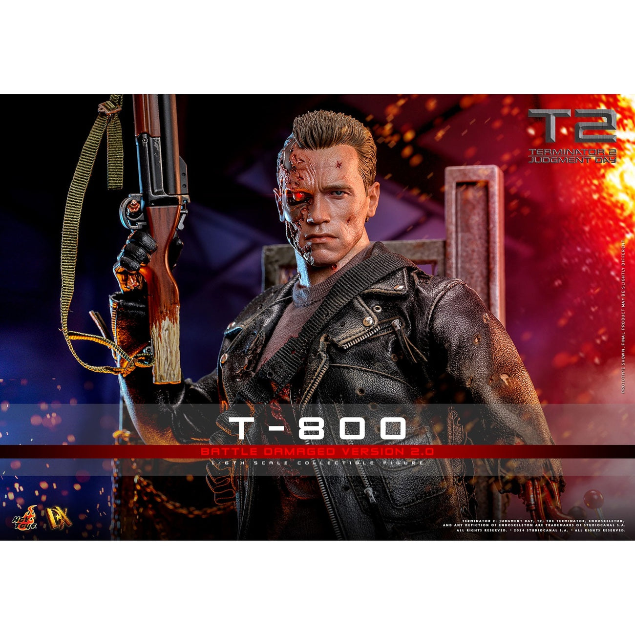 Zdjęcie produktu T-800 figurka akcji Masterpiece 1:6 Battle Damaged Version 2.0 - Terminator 2
