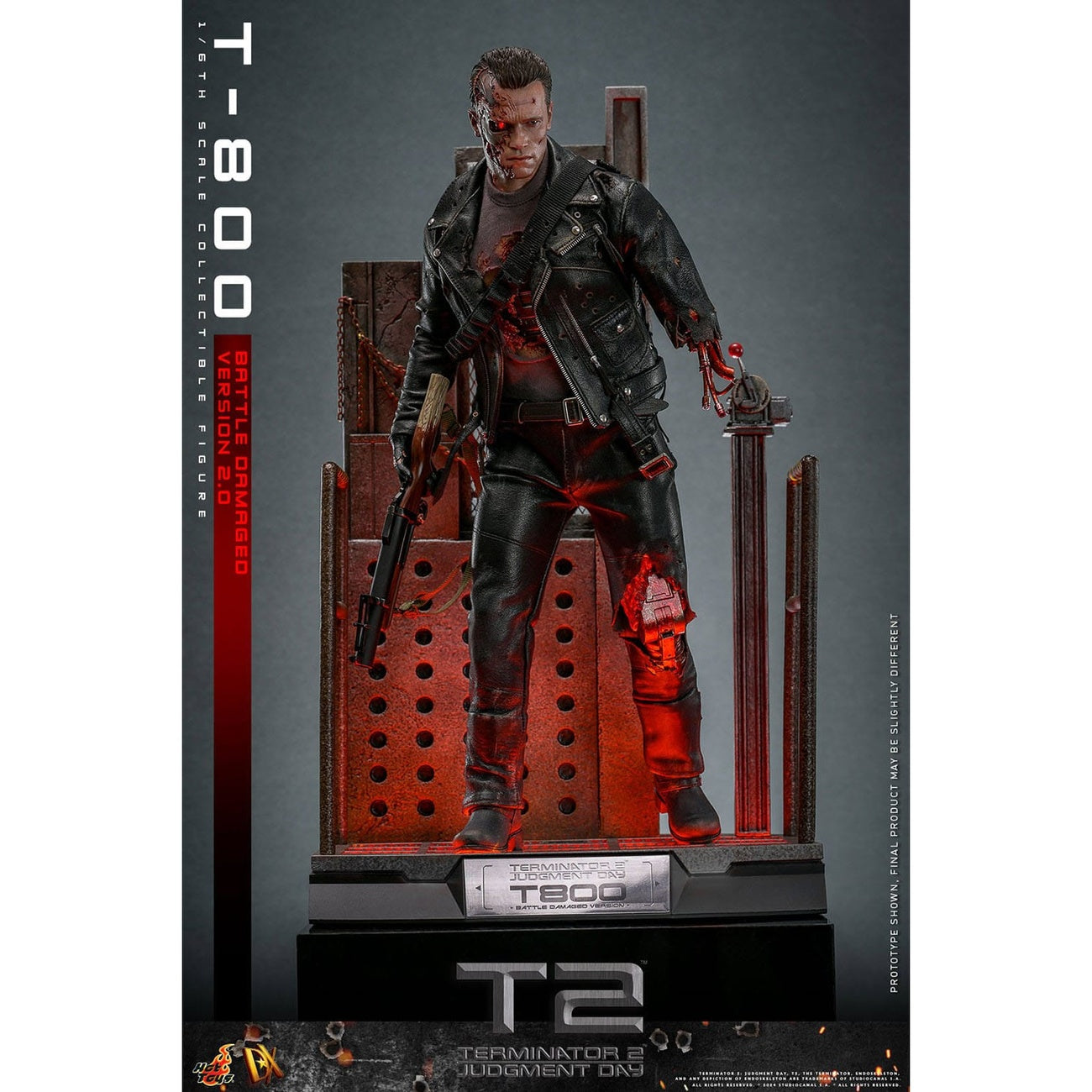 Zdjęcie produktu T-800 figurka akcji Masterpiece 1:6 Battle Damaged Version 2.0 - Terminator 2