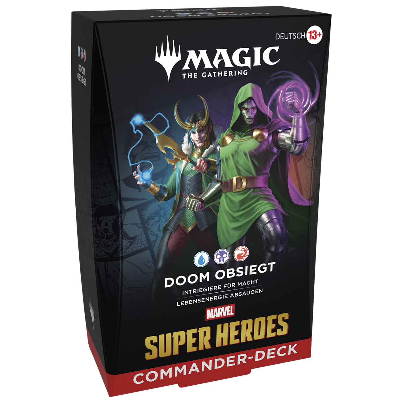 Zdjęcie produktu Marvel Super Heroes Doom Zwycięża Talia Commander niemiecka wersja - Magic: The Gathering
