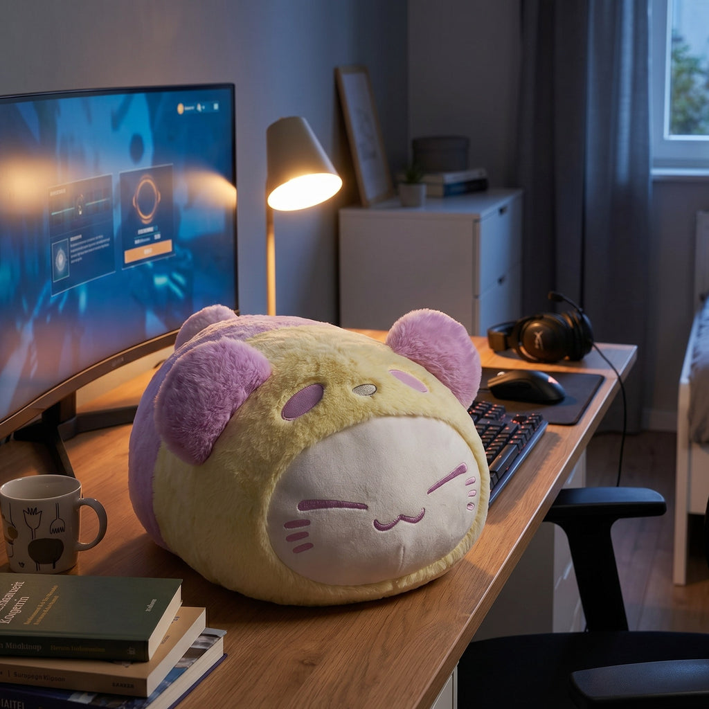 Zdjęcie produktu Pluszowa figurka Nemuneko Cat Pastel Panda Big fioletowa 33 cm