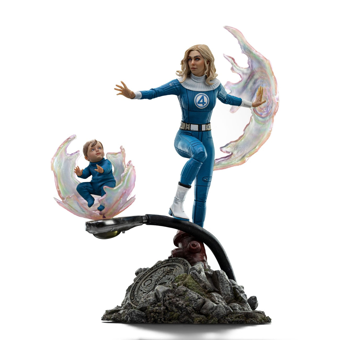 Zdjęcie produktu Fantastic Four Figura Art Scale 1/10 Invisible Woman i Franklin 28 cm