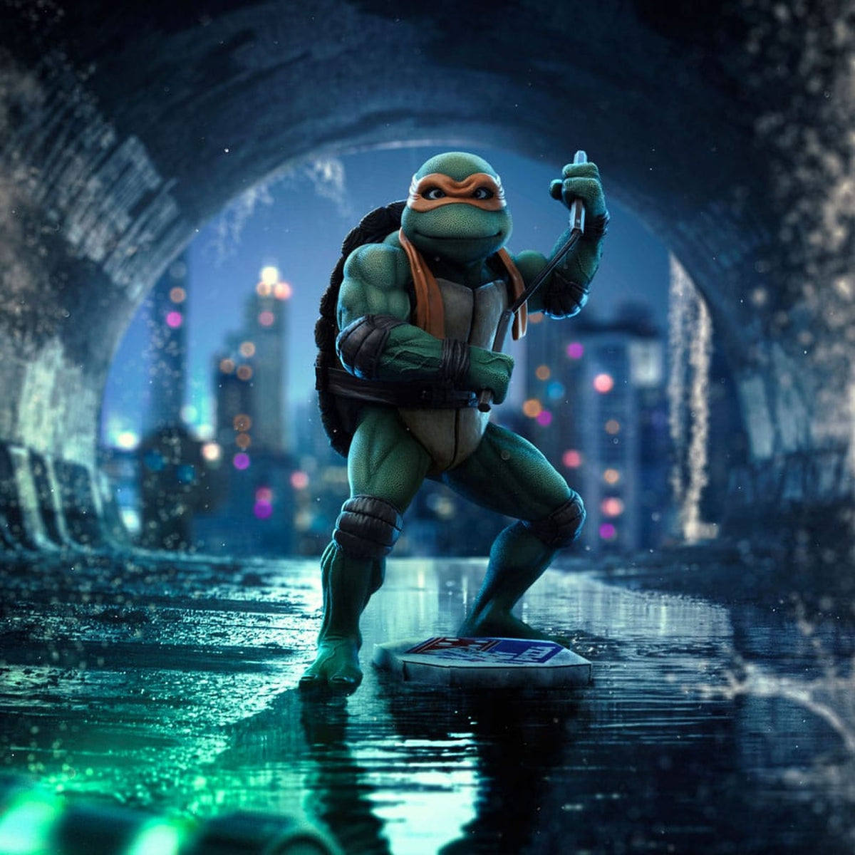 Zdjęcie produktu Teenage Mutant Ninja Turtles Figurka Art Scale 1/10 Michelangelo 19 cm