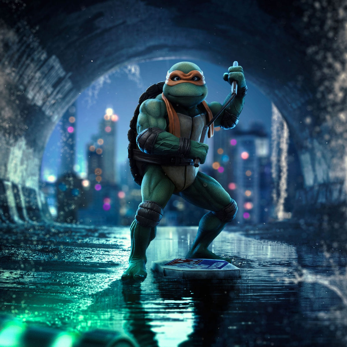 Zdjęcie produktu Teenage Mutant Ninja Turtles Figurka Art Scale 1/10 Michelangelo 19 cm