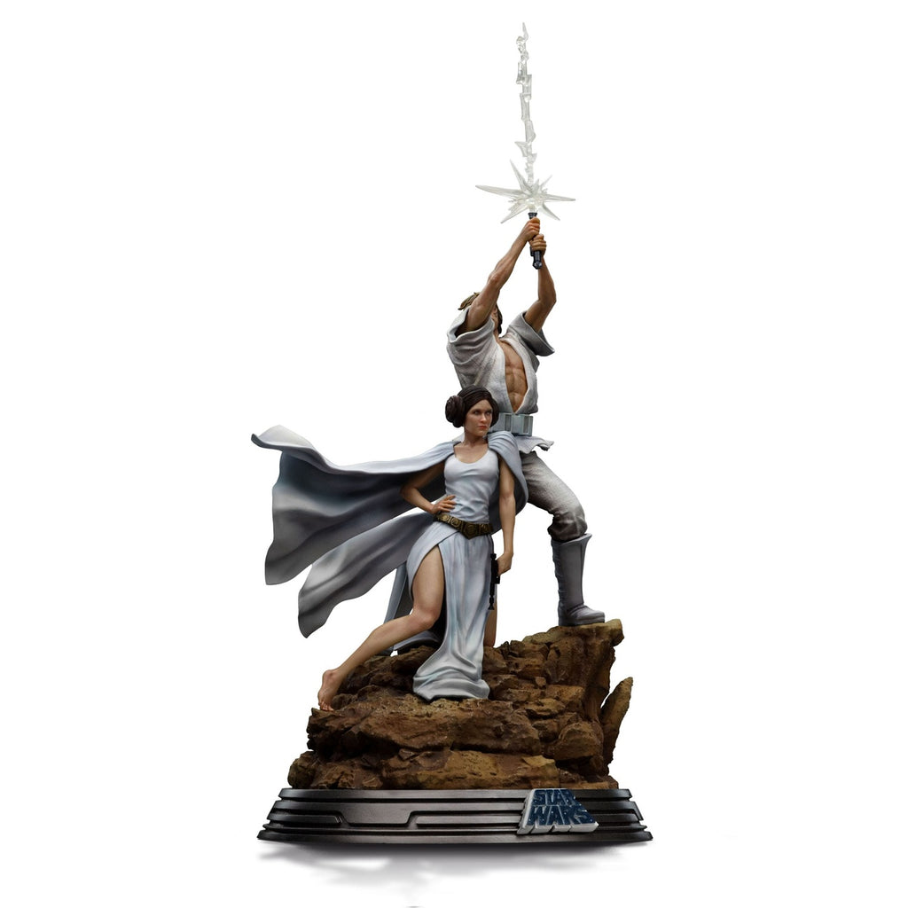 Zdjęcie produktu Star Wars Deluxe Art Scale Figura 1/10 Luke i Leia 41 cm