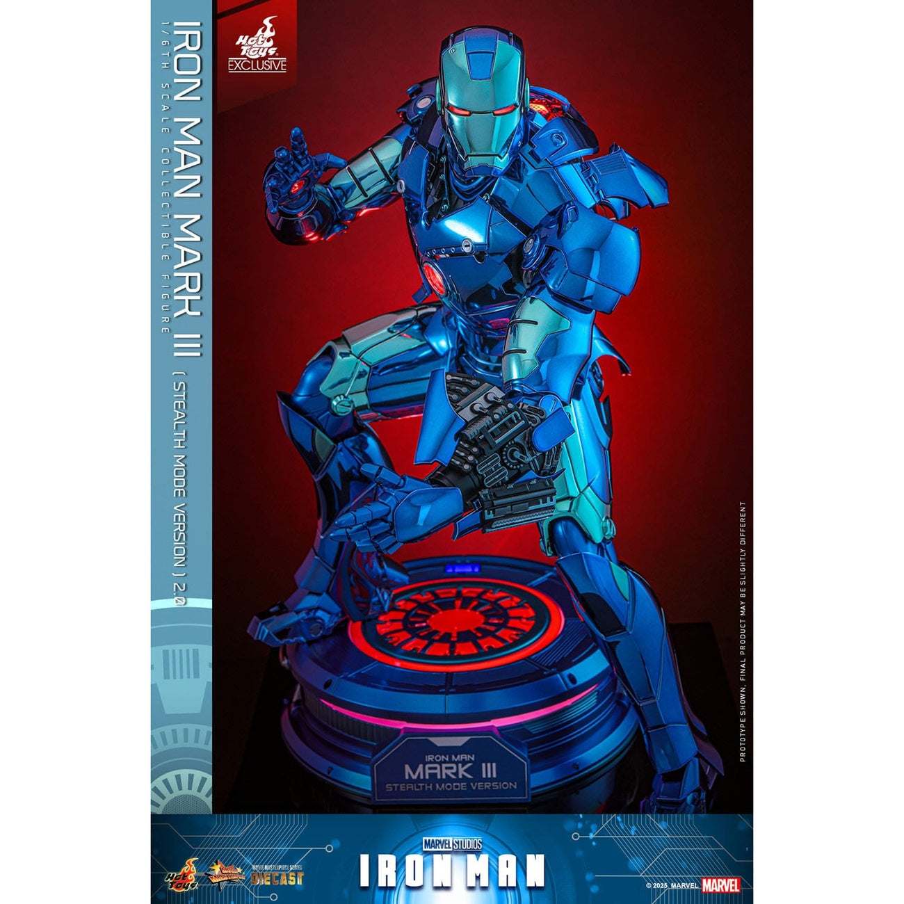 Zdjęcie produktu Iron Man Movie Masterpiece Diecast figurka akcji 1/6 Iron Man Mark III (Stealth Mode Ver.) 2.0 Hot Toys Exclusive 33 cm