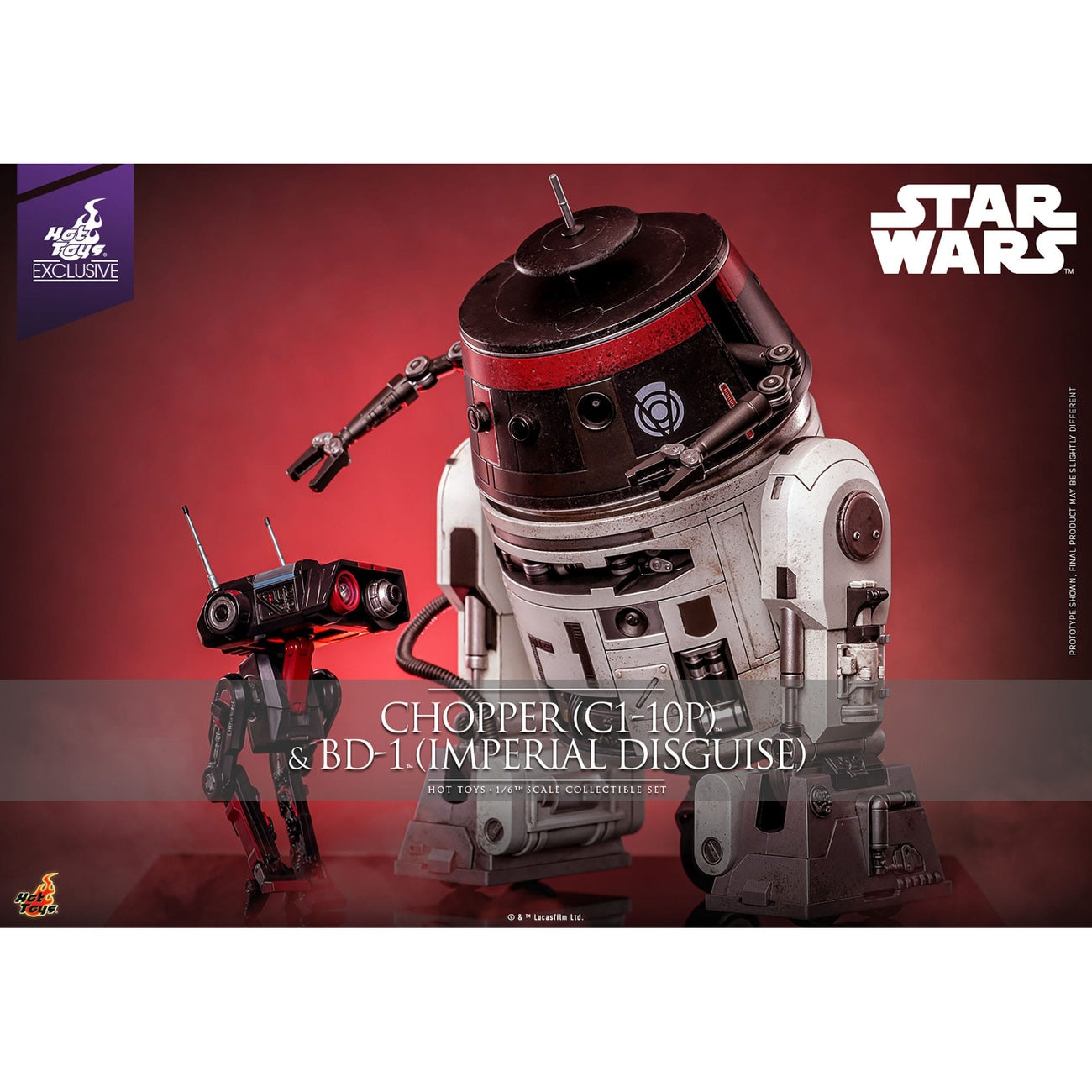 Zdjęcie produktu Star Wars Zestaw figurek akcji 1/6 Chopper (C1-10P™) i BD-1™ (Imperial Disguise) 18 cm i 8 cm