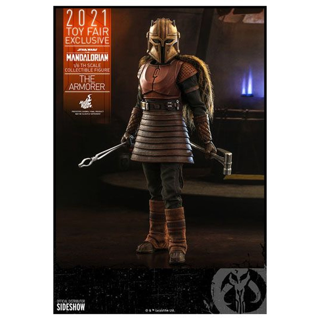 Zdjęcie produktu Star Wars The Mandalorian Figurka akcji 1/6 The Armorer 2021 Toy Fair Exclusive 29 cm