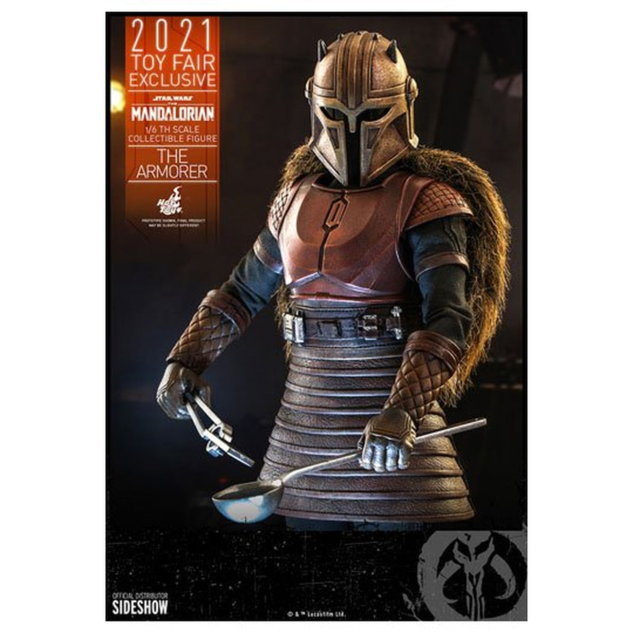 Zdjęcie produktu Star Wars The Mandalorian Figurka akcji 1/6 The Armorer 2021 Toy Fair Exclusive 29 cm