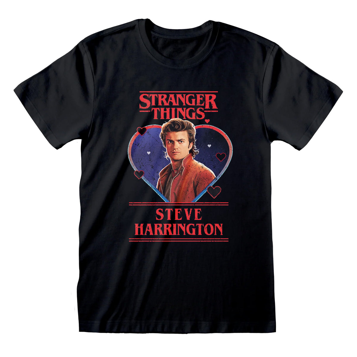 Zdjęcie produktu Stranger Things - Czarny T-shirt Steve Love