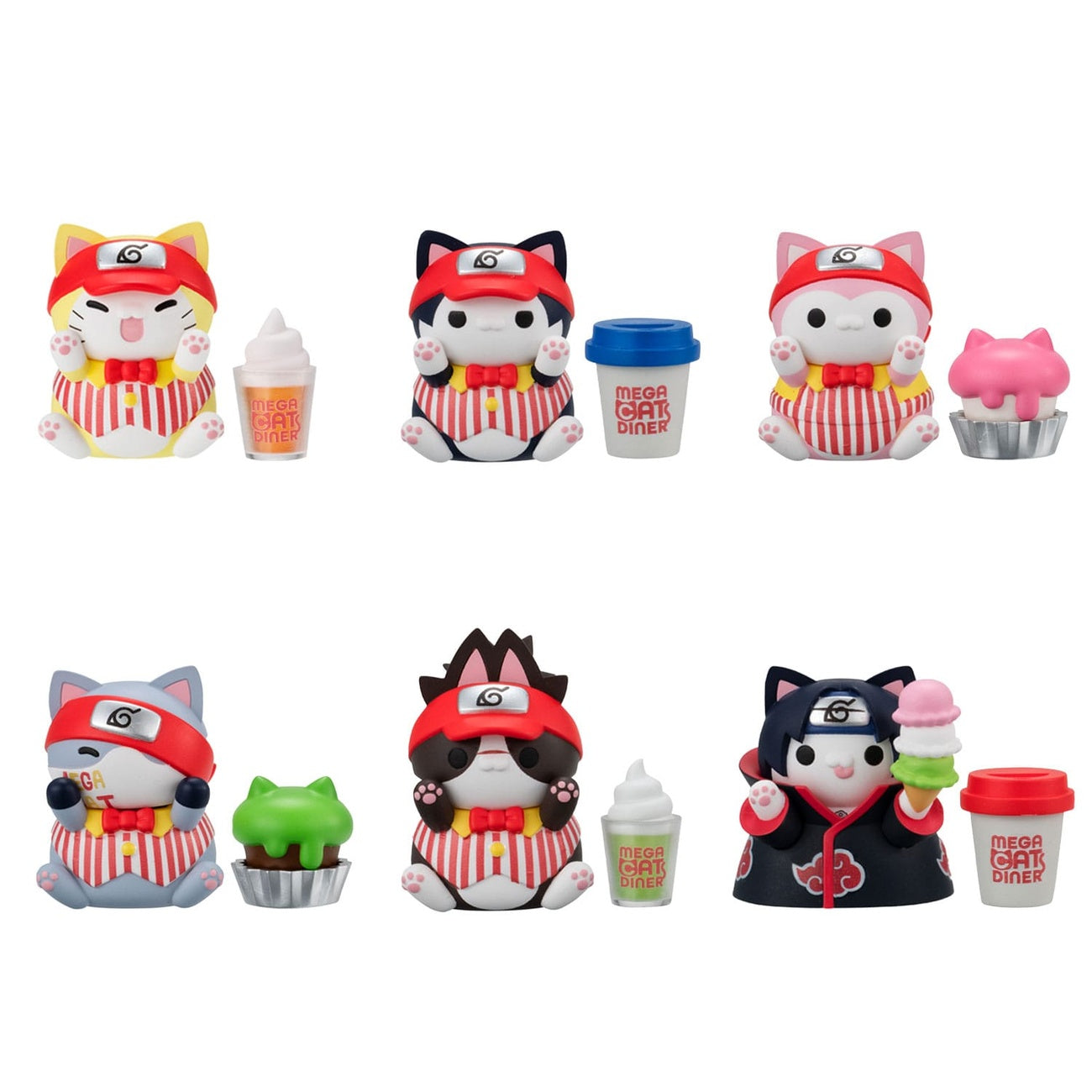 Zdjęcie produktu Naruto Shippuden Mega Cat Project Nyaruto! Figurka kolekcjonerska Mega Cat Diner 3 cm Asortyment (6)