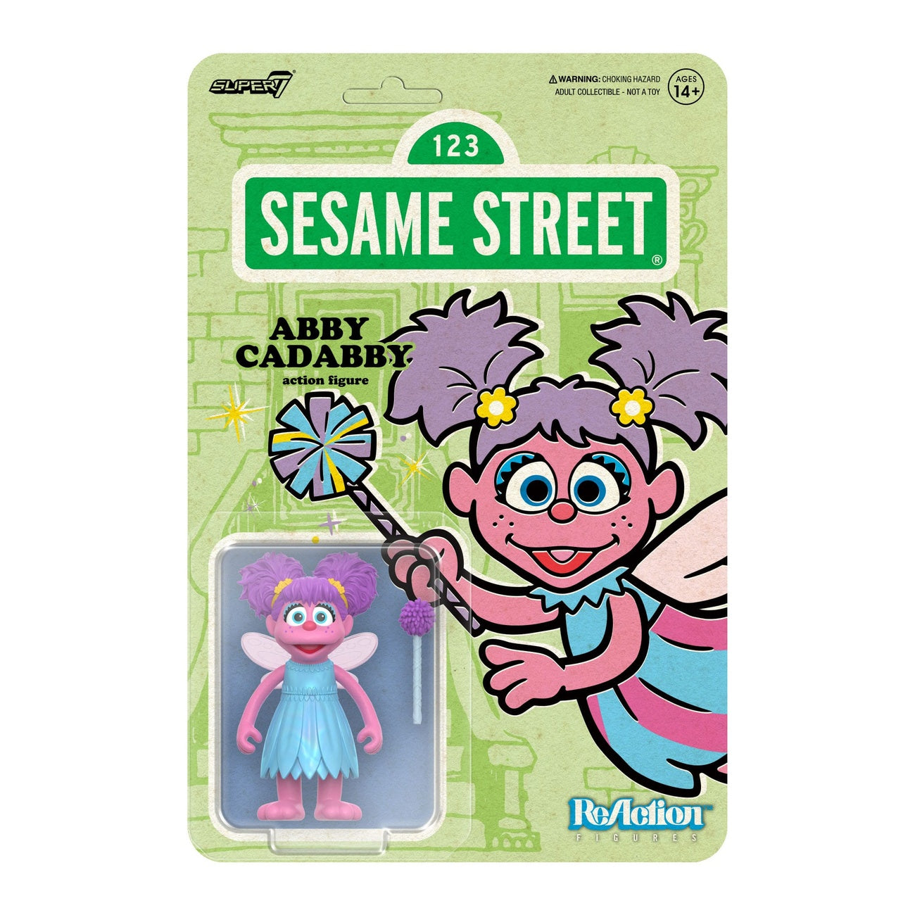 Zdjęcie produktu Ulica Sezamkowa figurka akcji ReAction Wave 05 Abby Cadabby 10 cm