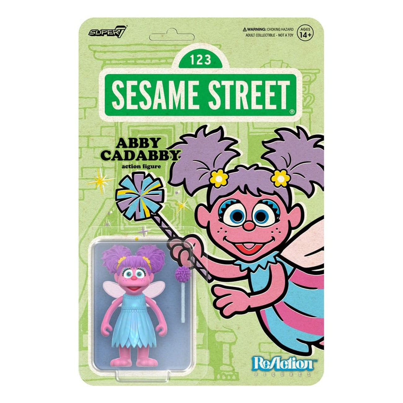 Zdjęcie produktu Ulica Sezamkowa figurka akcji ReAction Wave 05 Abby Cadabby 10 cm