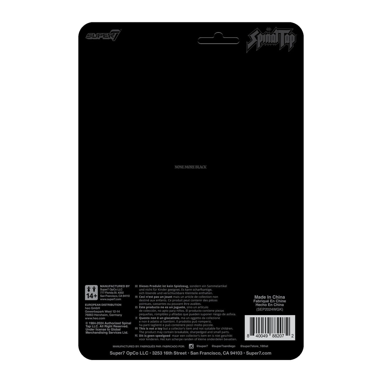 Zdjęcie produktu Spinal Tap ReAction figurka akcji Wave 02 David St. Hubbins (None More Black) 10 cm