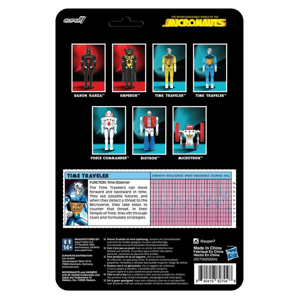 Zdjęcie produktu Micronauts figurka akcji ReAction+ Wave 03 Time Traveler (przezroczysty niebieski) 10 cm