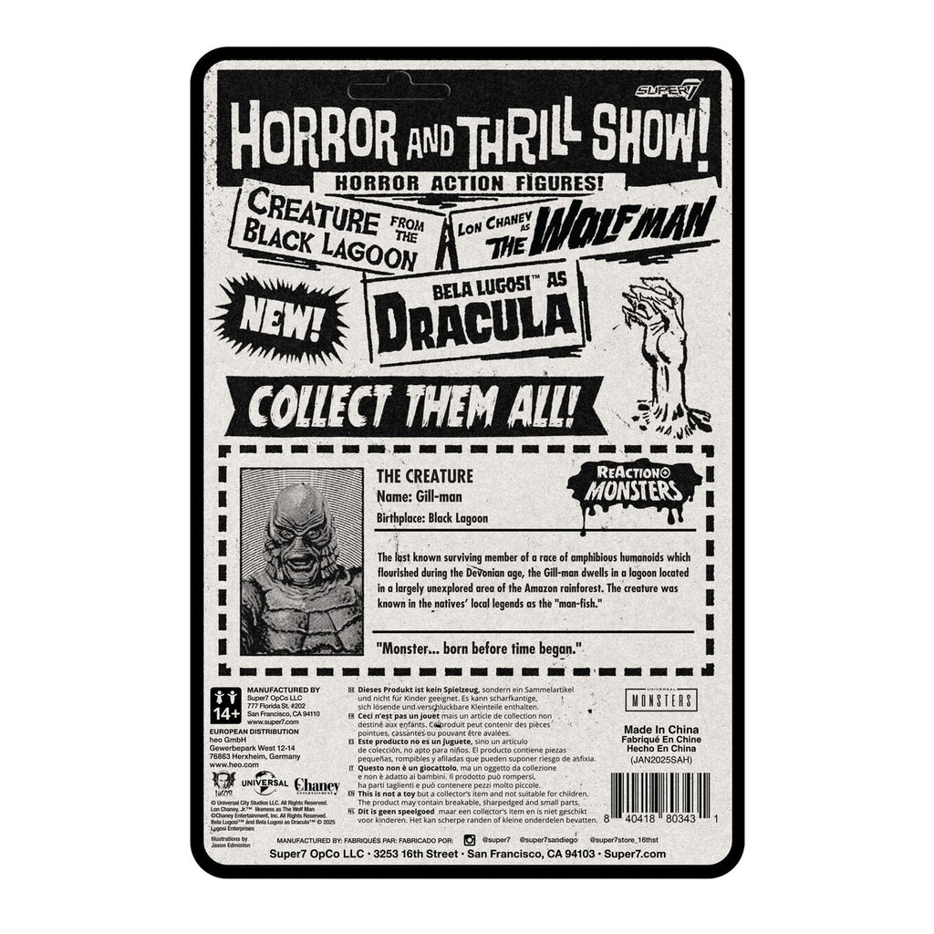 Zdjęcie produktu Universal Monsters figurka akcji ReAction+ Fala 1 Creature from the Black Lagoon 10 cm