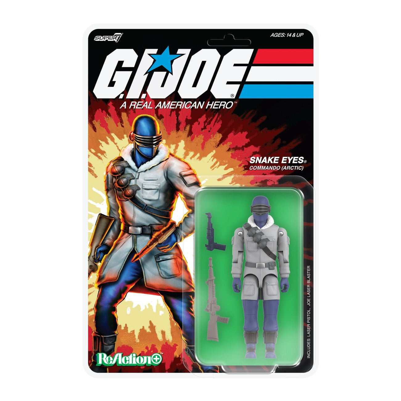 Zdjęcie produktu GI Joe (Film) figurka akcji ReAction+ Fala 5 Arctic Snake Eyes (Film) 10 cm