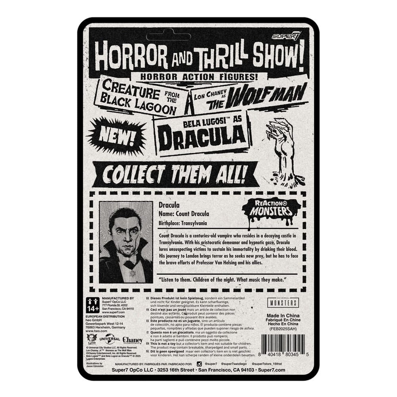 Product image Universal Monsters ReAction+ Action Figure Wave 1 Dracula 10 cm