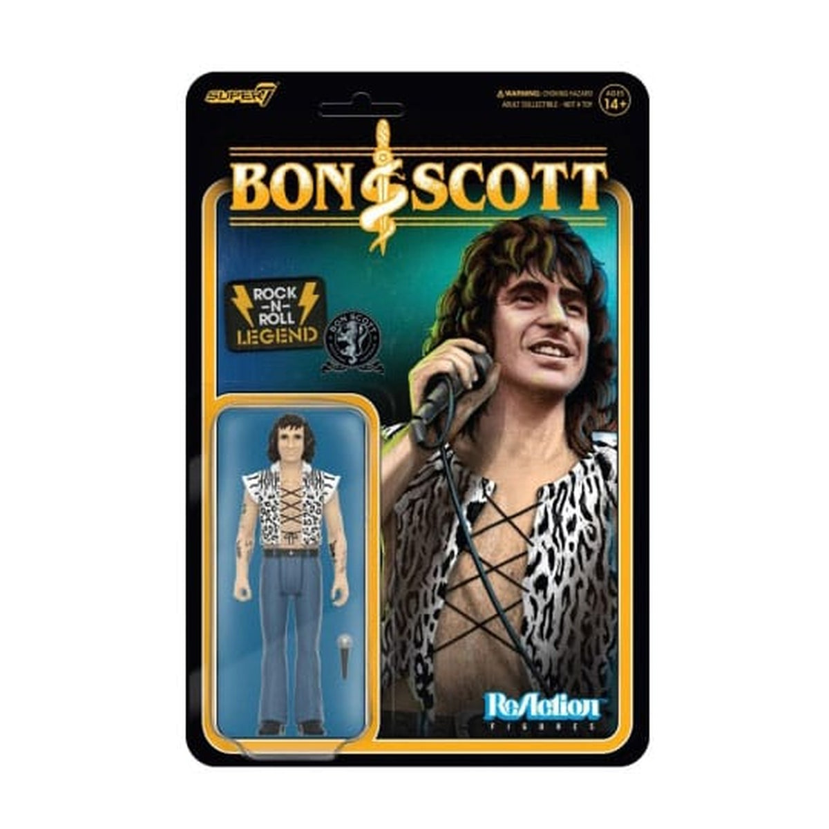 Zdjęcie produktu Bon Scott figurka ReAction Wave 02 Bon Scott (Leopard Print) 10 cm
