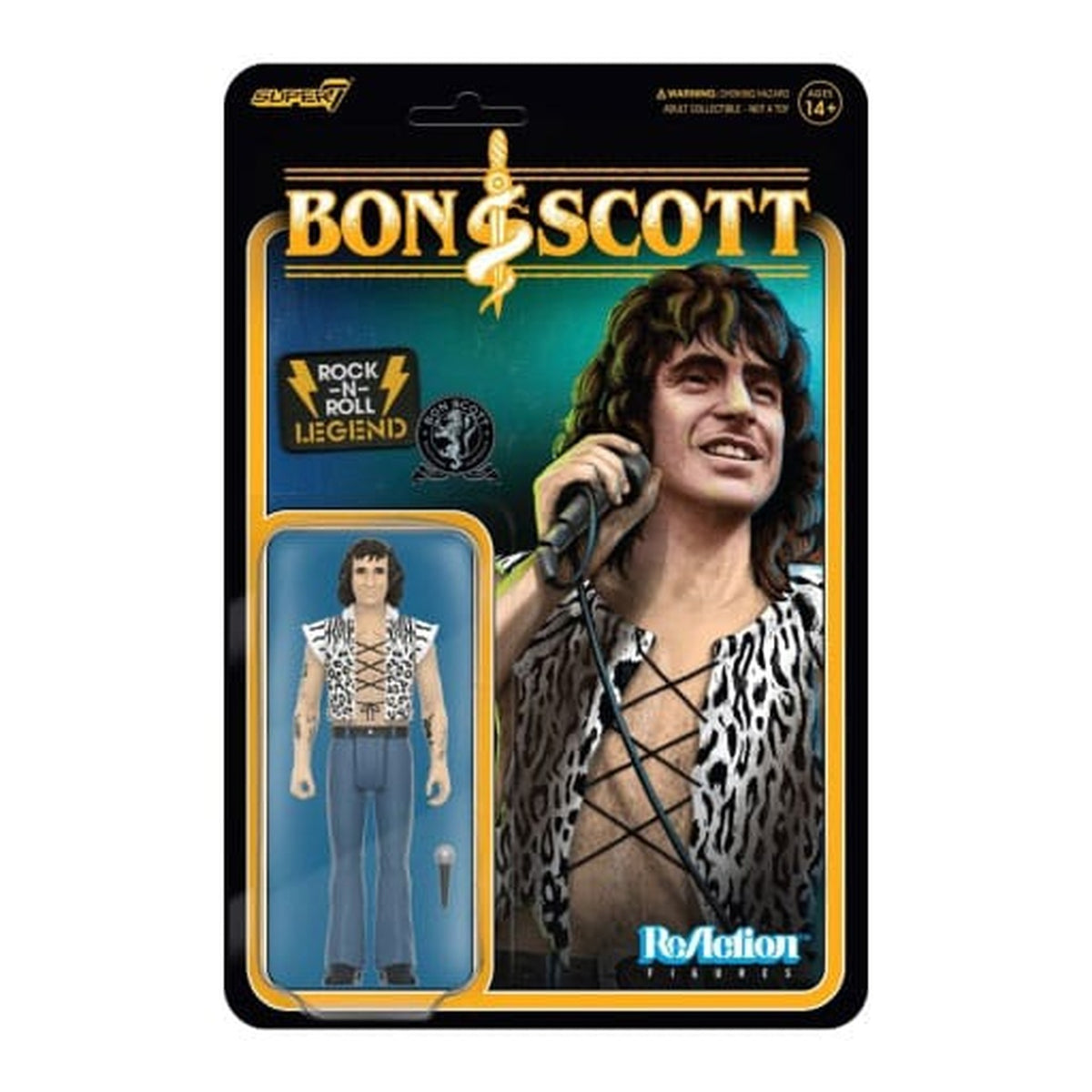 Zdjęcie produktu Bon Scott figurka ReAction Wave 02 Bon Scott (Leopard Print) 10 cm