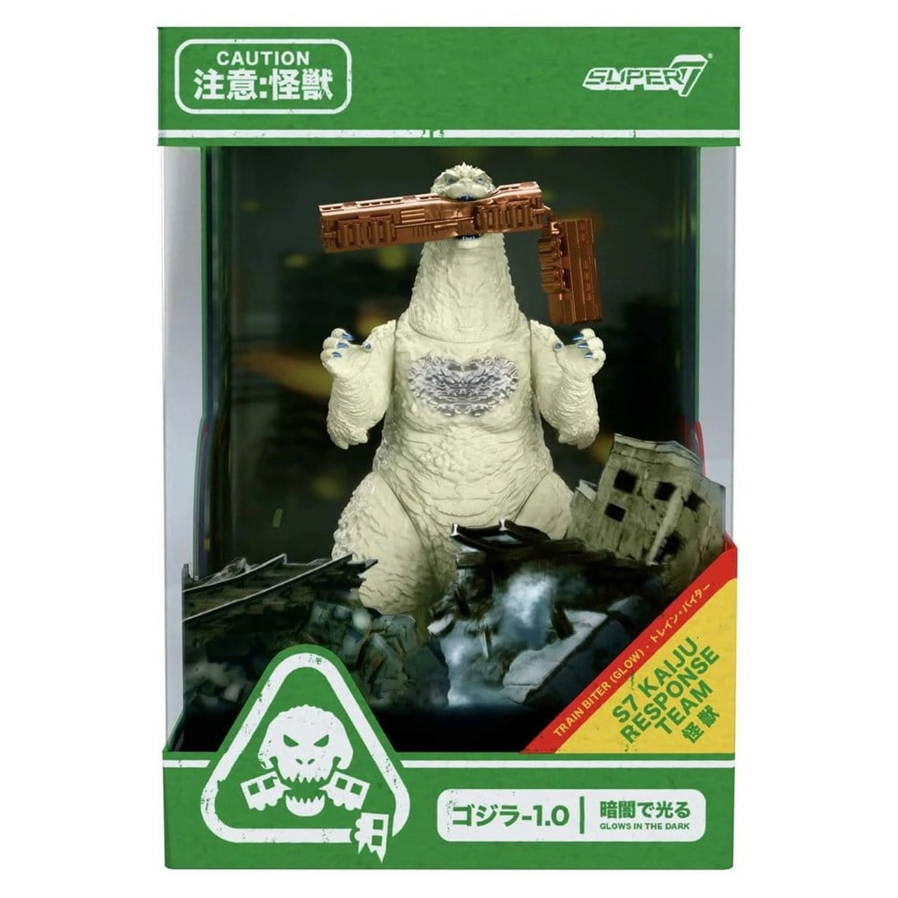Zdjęcie produktu Godzilla Toho figurka akcji ReAction Minus One (Train Biter - Glow) 15 cm