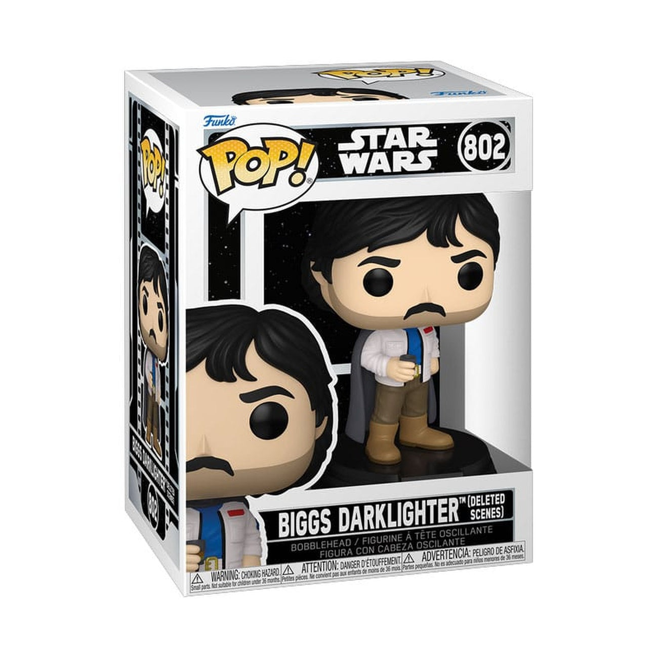 Zdjęcie produktu Star Wars POP! Winylowa figurka z ruszającą się głową Biggs Darklighter (Sceny usunięte) 9 cm
