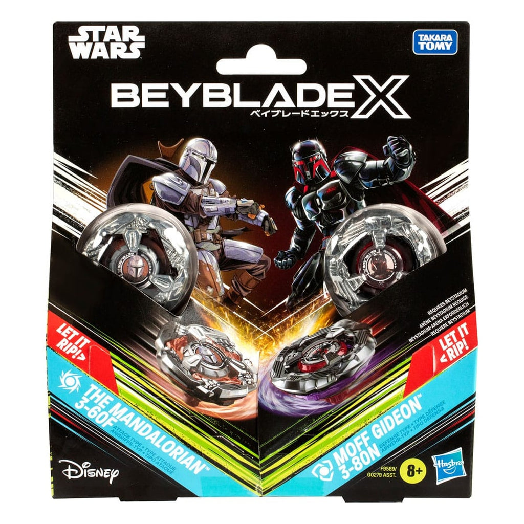 Product image Beyblade X and Star Wars Collab The Mandalorian 3-60F vs. Moff Gideon 3-80N