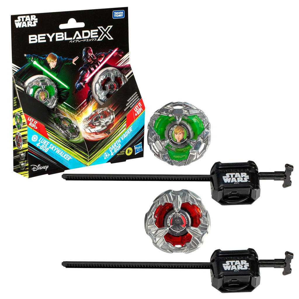Zdjęcie produktu Kolaboracja Beyblade X i Star Wars Luke Skywalker 4-80B vs Darth Vader 4-60B