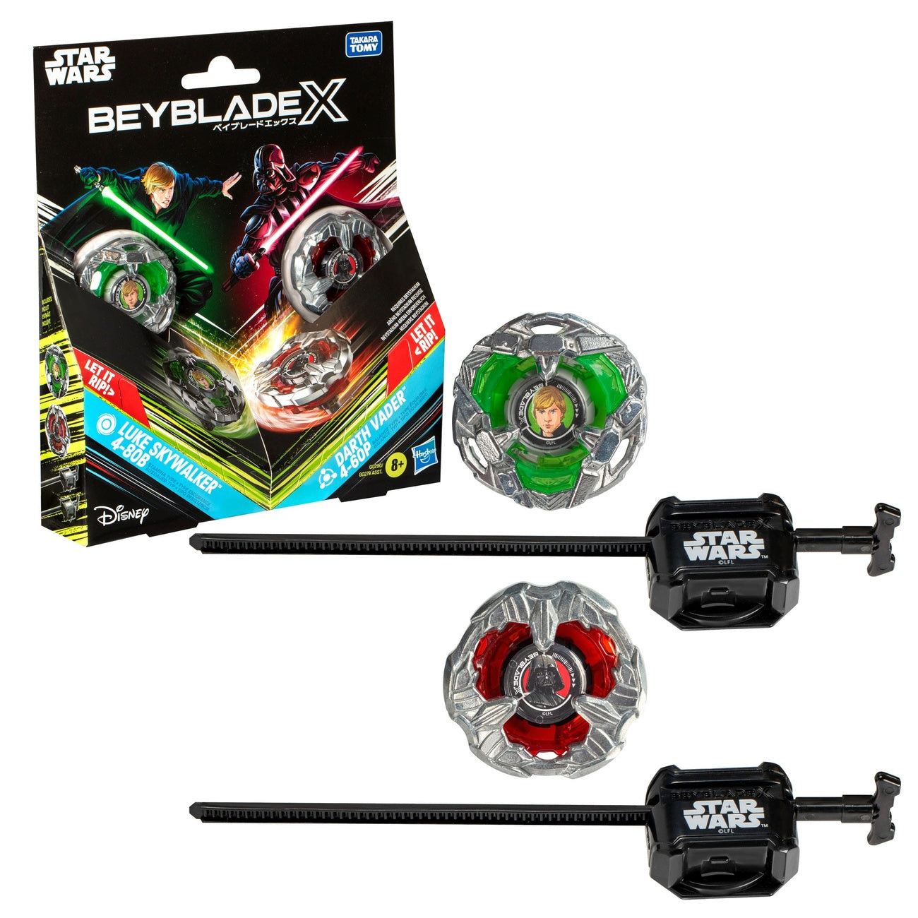 Zdjęcie produktu Kolaboracja Beyblade X i Star Wars Luke Skywalker 4-80B vs Darth Vader 4-60B