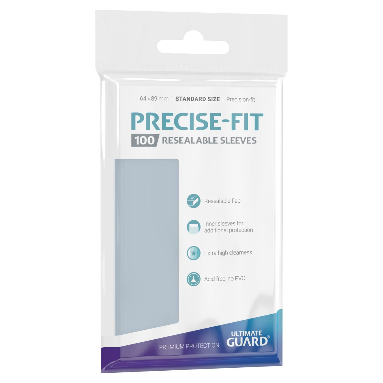 Zdjęcie produktu Ultimate Guard Precise-Fit Sleeves Standard Size (100) - Z możliwością ponownego zamknięcia