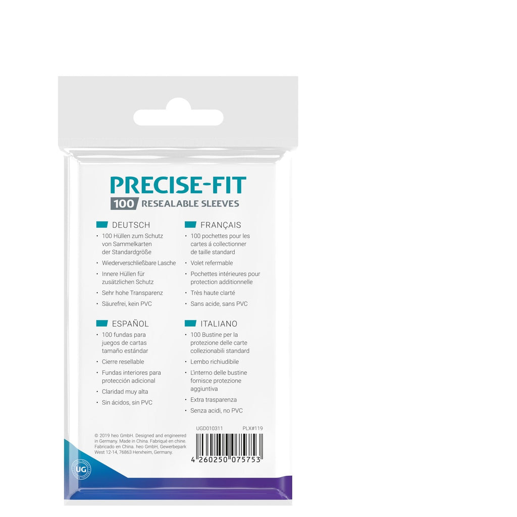 Zdjęcie produktu Ultimate Guard Precise-Fit Sleeves Standard Size (100) - Z możliwością ponownego zamknięcia