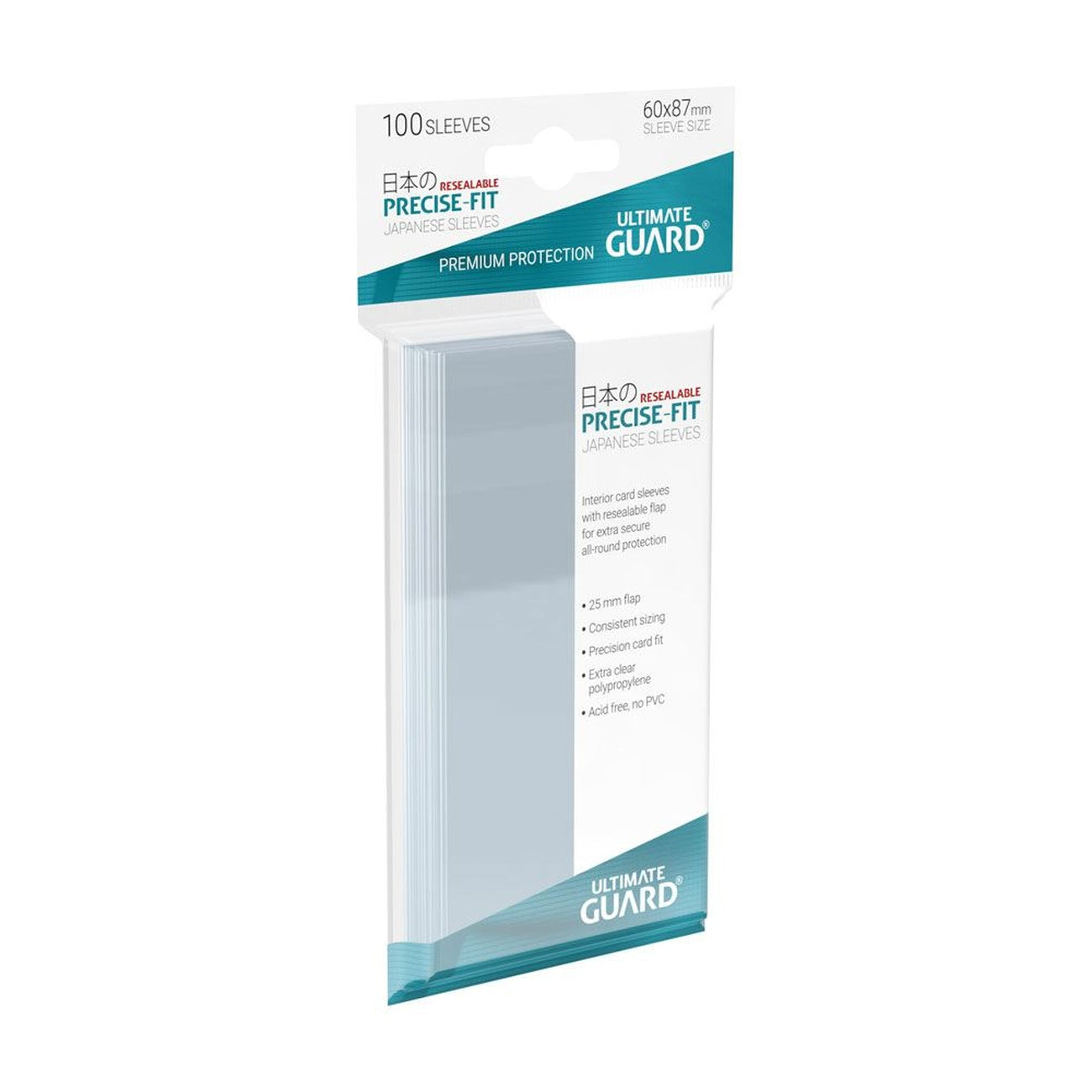 Zdjęcie produktu Ultimate Guard Precise-Fit Sleeves Rozmiar Japoński (100) - Z możliwością ponownego zamknięcia