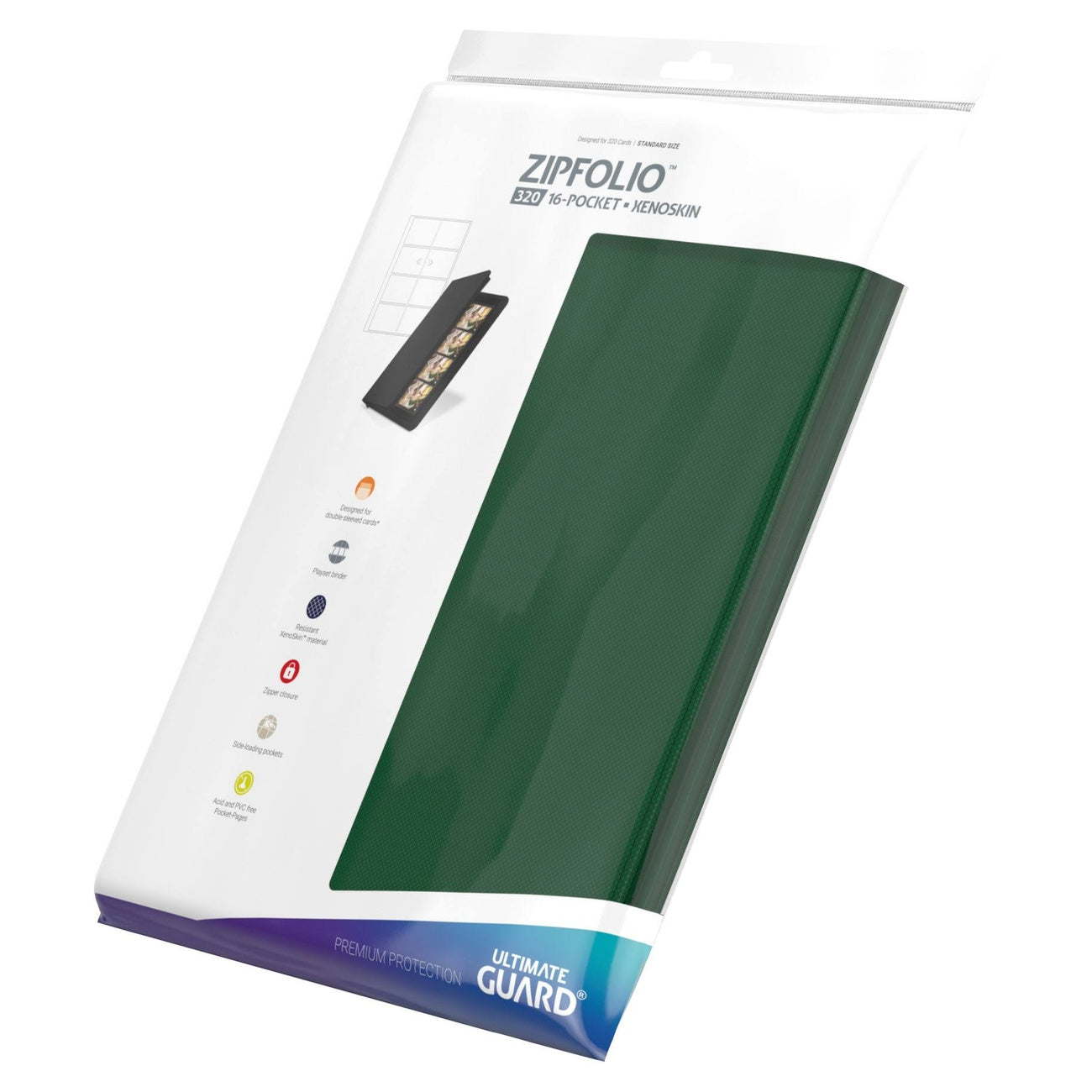 Product image Ultimate Guard Zipfolio 320 16-Pocket Xenoskin - Green