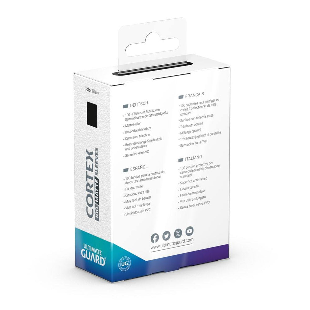 Zdjęcie produktu Ultimate Guard Koszulki Cortex Mat Standard Size (100) - Czarne