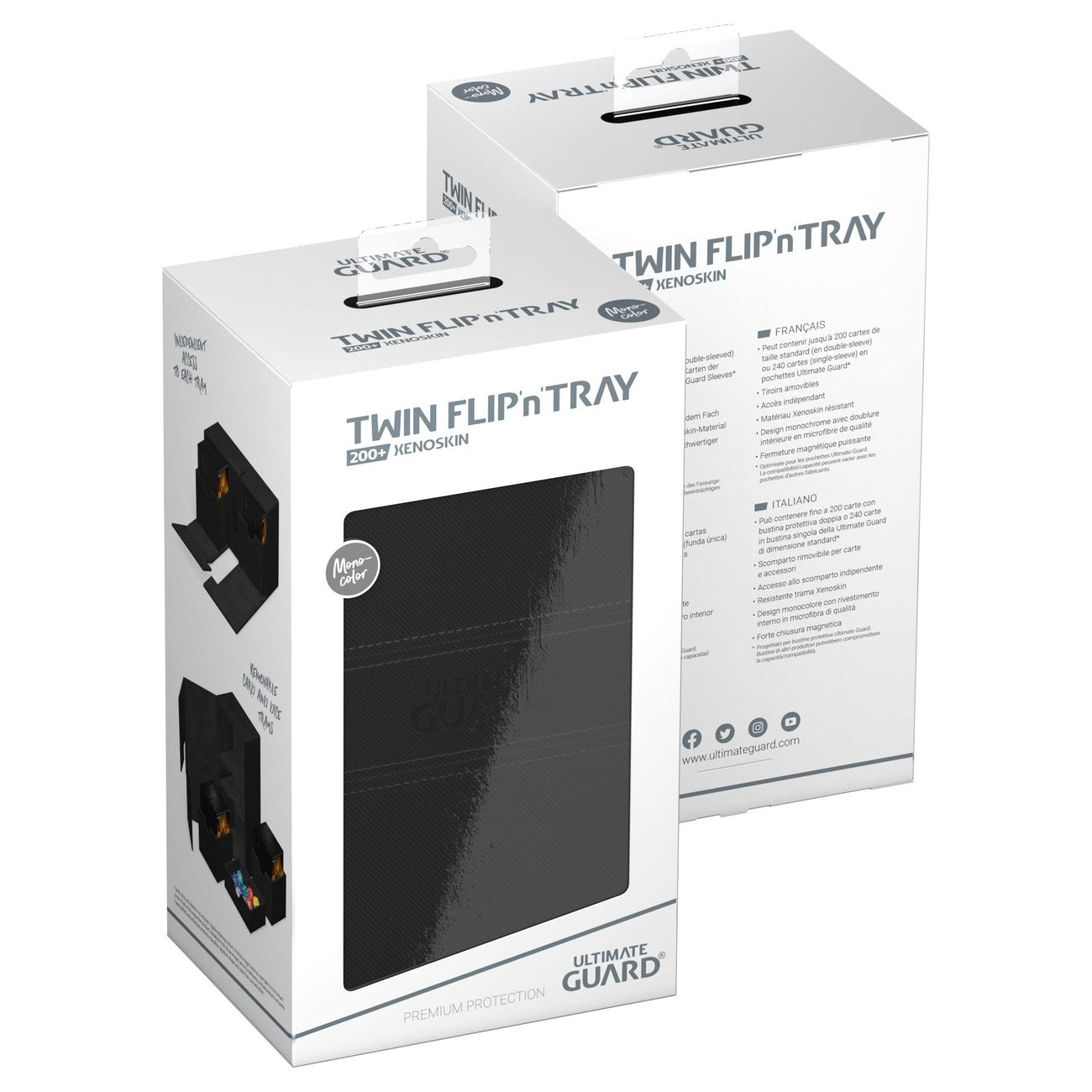 Zdjęcie produktu Ultimate Guard Twin Flip'n'Tray 200+ Xenoskin - Czarny