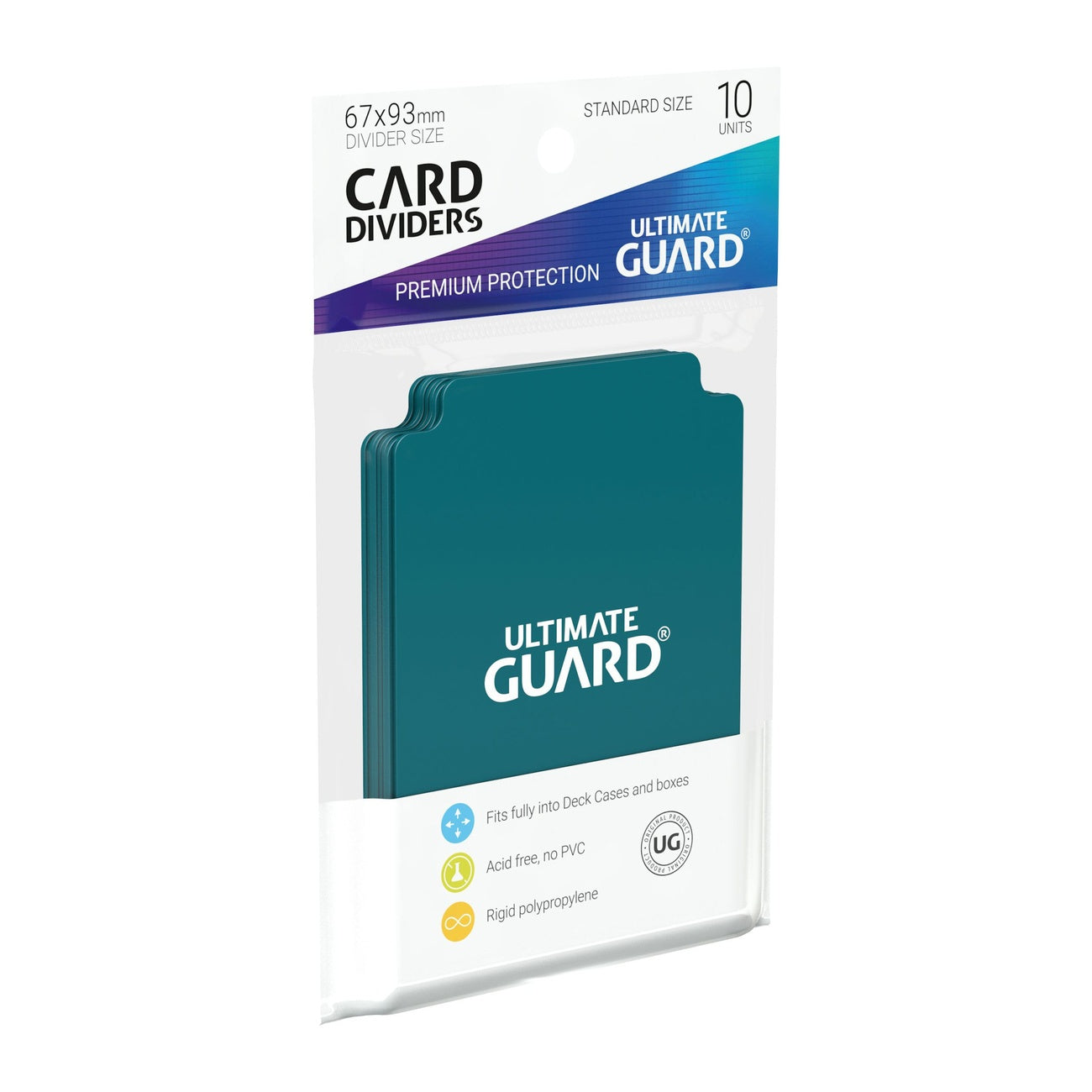 Zdjęcie produktu Ultimate Guard Przekładki na karty Rozmiar standardowy (10) - Petrol