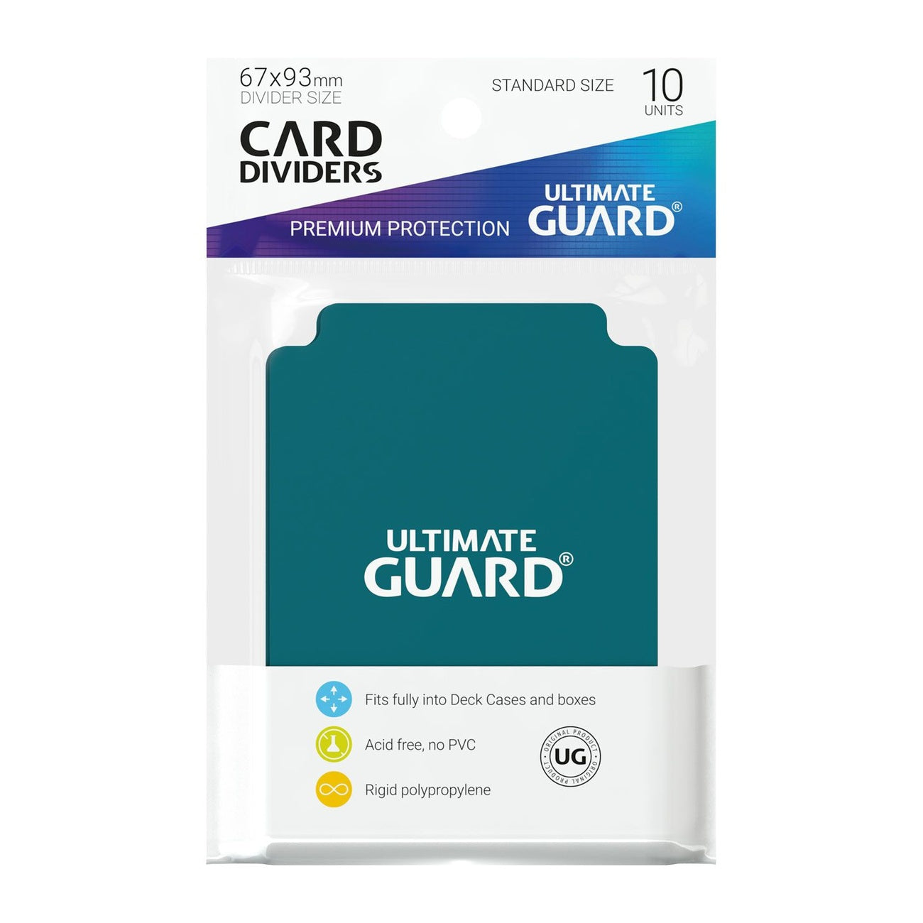 Zdjęcie produktu Ultimate Guard Przekładki na karty Rozmiar standardowy (10) - Petrol