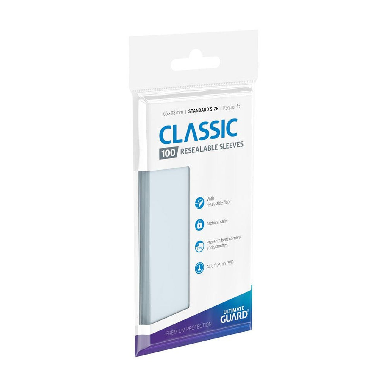 Product image Ultimate Guard Classic Sleeves Standard Size (100) - Resealable