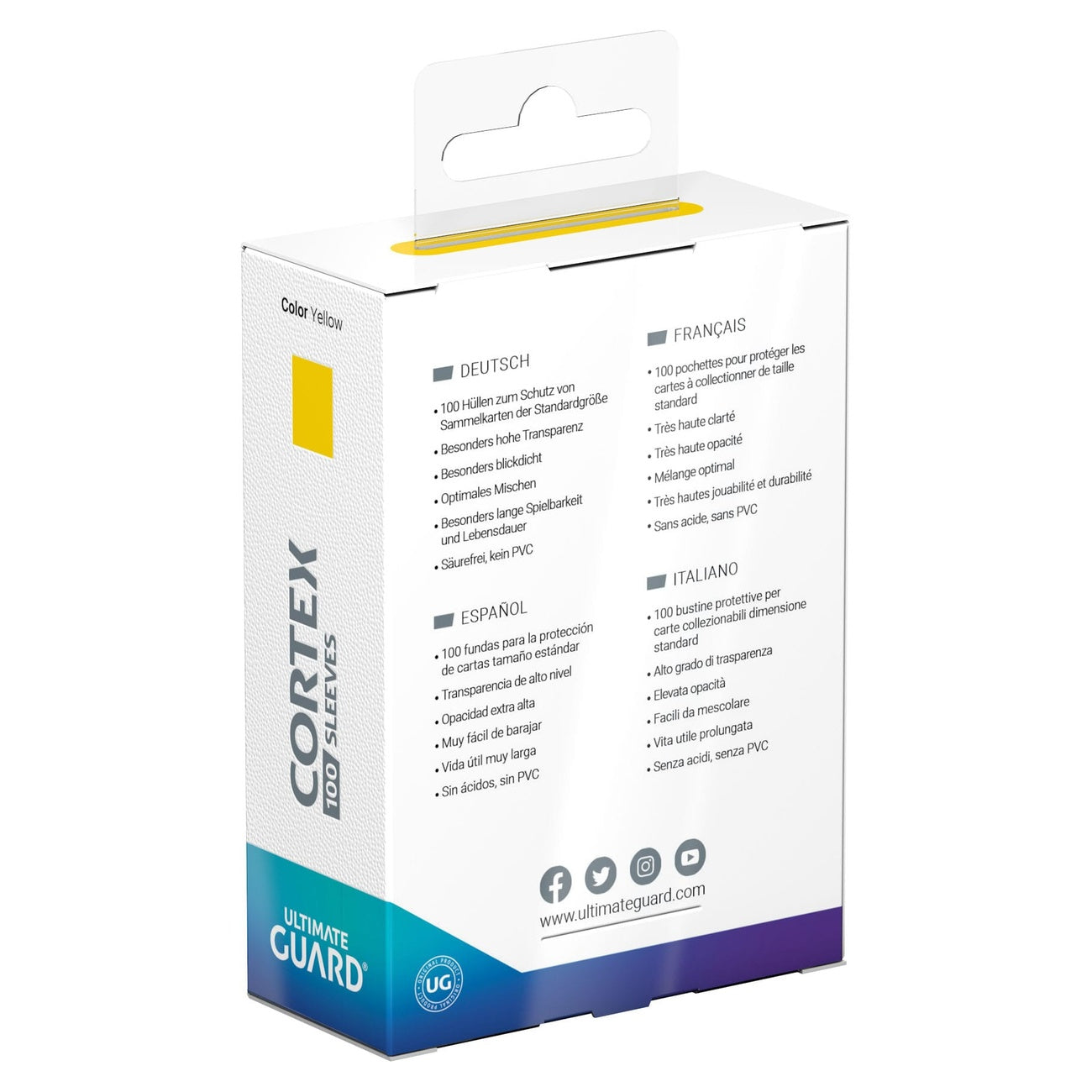 Zdjęcie produktu Ultimate Guard Cortex Koszulki Standard Size (100) – Żółte