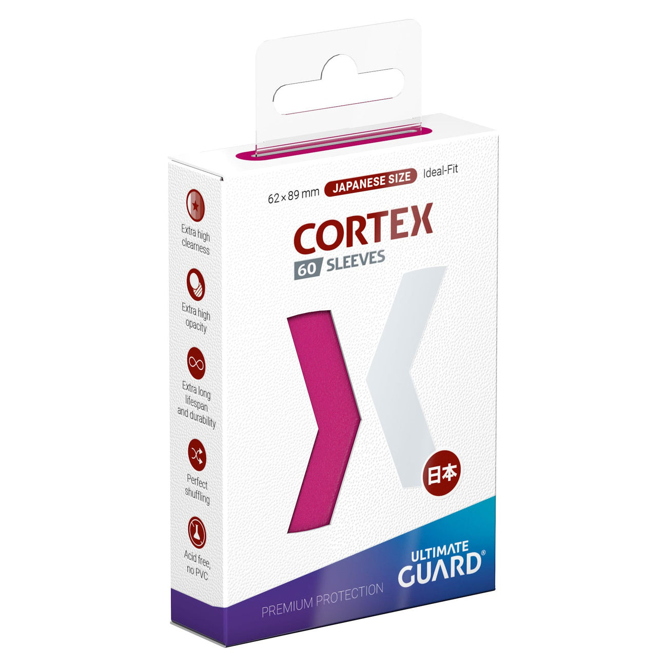 Zdjęcie produktu Ultimate Guard Cortex Sleeves rozmiar japoński (60) – Różowe