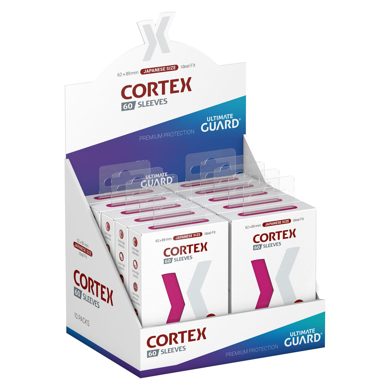 Zdjęcie produktu Ultimate Guard Cortex Sleeves rozmiar japoński (60) – Różowe